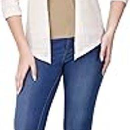 Women's Viscose Linen 3/4 Sleeve Medium Length Shrug-25