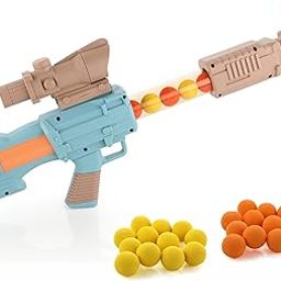 Chanak Space Explorer Pneumatic Gun Include 12 Orange & 12 Yellow Soft Foam Ball, for Indoor Outdoor Use Safe for Boys Girls, Above 5+ Age, BIS Approved-13
