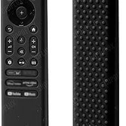 SHOPOFLUX Silicone TV Remote Cover Compatible with Sony Bravia Smart Tv Voice Remote Protective case (Black)-image-24