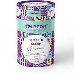 VELBEON Blissful Sleep Gummies, Sleep Aid for Deep & Uninterrupted Sleep, Non-Addictive Melatonin 5mg Gummies with Tagara Root & Chamomile, Wake Up Fresh & Energetic, Pack of 1 X 30 Each-79