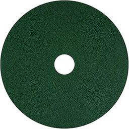 Americo Green Scrub Floor Pad, 14" Diameter, 3.25" Center Hole, 5 Pads/Case, Cleaning Pad for Hard Surfaces, Made of 100% Recycled Content, USA Made-image-27