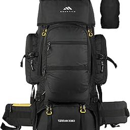 MOUNTILE TERRAIN X-80L Travel Backpack with Water Proof Rain Cover - Camping Hiking Rucksack Trekking Bag - MTX03-image-81