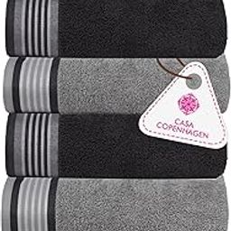 Casa Copenhagen Germany Design - He & She Collection 100% Super Soft Cotton 6 Piece Face Towels Set (Size : 30 x 30 cm) - Pine Grey & Grey Violet-image-31