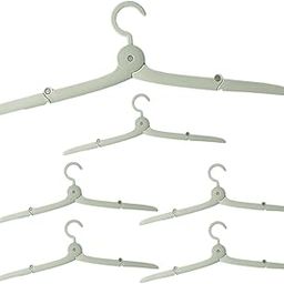 LALADEFIEE 6pcs Portable Travel Hangers for Clothes Mini Organizers for Suitcases for Skirts Pants and Shirts Space-Saving Design Green-image-62