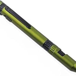Giftware™ 6-in-1 Tactical Military Pen | Stylus, Phone Stand, Compass, LED Torch, Dual Screwdrivers | Rugged Multi-Tool for Office, Travel & Outdoor Use | Military Green L-144-32