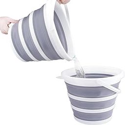 JAMBUVANTI 10L 2.6 Gallon Cleaning Bucket Mop Bucket Folding Foldable Portable Small Plastic Water Supplies for Outdoor Garden Camping Fishing Car Wash Space Saving Multicolor-image-26