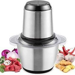 Niyamkaay Electric Chopper, Meat Grinders With Stainless Steel Bowl Heavy 500W Motor - 2 Speed Modes For Kitchen Food Processor, Meat, Vegetables, Onion, Mince (Electric, 2 Liter)-picture-31