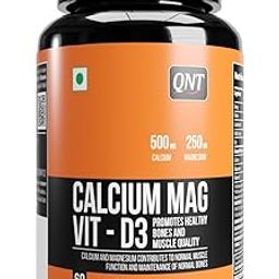 QNT Calcium Magnesium D3 | Unique blend of Cal-Mag-D3| One in all combo for Strong Bones, Muscles & Nerves | 60 Tablets-59