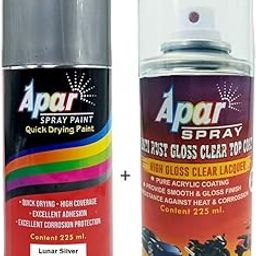 APAR Automotive Spray Paint Lunar Silver (RC Colour Name)+ GC Compatible for Honda Cars -225 ml (Pack of 2-Pcs)-image-44