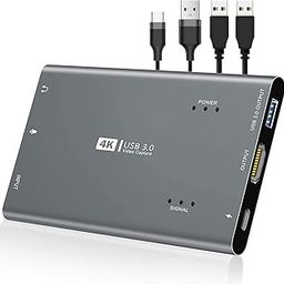 Tobo HDMI 4K Capture Card,3.0 Video Capture Card,Hdmi Capture Card,Game Capture Card with 60fps for Live Broadcasts Video Recording,Compatible wrey-26