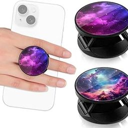 2 PCS Phone Grip for Phone Case 2 in 1 Folding Phone Grip Phone Stand Dreamy Purple Nebula Fashion Phone Grip 1.57 inches Round Self Adhesive Phone Grip Phone Stand-21