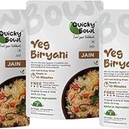 Quicky Bowl Jain Veg Biryani|Ready To Eat|No Onion No Garlic|Instant Food(Pack Of 3)-picture-11