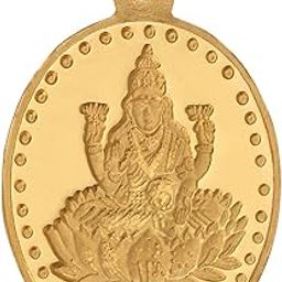 6.2 Gm Oval Lakshmi 24k (999) Yellow Gold Pendant (without hook)-image-36