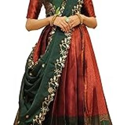 Traditional South India Half and Half Saree for Women-image-39