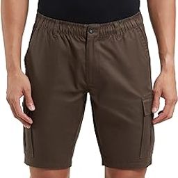 UM17 Men's Super Combed Mercerised Cotton Woven Straight Fit Cargo Shorts-image-26