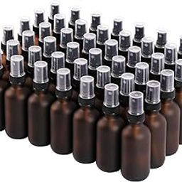 NOOEEISS Amber Frosted Glass Small Spray Bottles 2 oz 48Packs,Fine Mist Sprayer Pretty Finish, Refillable Containers mini spray bottles for Cleaning Solutions and Skin Care-54