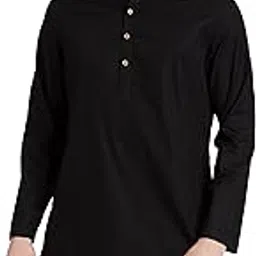 amazon brand - symbol Men's 100% Cotton Solid Long Length Casual Kurta - Regular Fit (Available in Plus Sizes)-picture-16