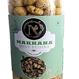 Navkaar Premium Roasted & Flavoured Makhana Snacks 70gm, Roasted Foxnuts Makhana - Mint Pudina Flavour Healthy and Gluten Free Snacks, 70gm Jar Pack-image-3