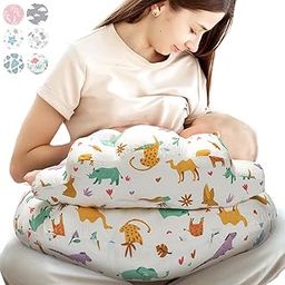 Kazlin Feeding Pillow for New Born Baby with Detachable Cover Breast Feeding & Maternity Nursing Pillow for Breastfeeding Set of Support for Baby Feeding Pillow and Mom Cradle (Camel-FA)-image-91