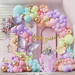 Special You Butterfly Theme Birthday Party Decorations with Pastel Balloons for Decoration, Foil Balloons for Decor, Butterfly Stickers for Wall Decoration, Birthday Decoration Kit for Girls-22
