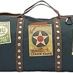 The House of Tara Canvas Travel Duffle Bag 25 Litres | Sports Duffel | For Men and Women | Waterproof | Adjustable Broad Strap | Gym Bag | Airline Carry On Luggage | Quick Access Pockets | Combat Blue-3