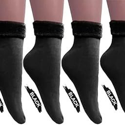 Winter Women & Girls Socks Thermal fur inside Velvet Ankle length Socks Multicolor Socks-picture-39