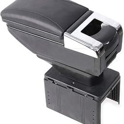 Carizo Car Armrest +Glass Holder+Ashtray Black for Ford Ecosport-14