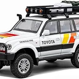 DARVICE 1:24 Land Cruiser Toy Car for Kids Diecast Metal Car Light Sound Pullback Openable Door Scale Model Cars-23