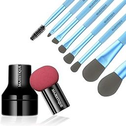 Majestique 8-Piece Makeup Brush Set with Mushroom Sponge Beauty Blender, Mini Makeup Brush Tools - Ideal for Foundation, Concealer, Blush, Contouring & Highlighting - Color May Vary-39