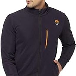 Men's Activewear Sports Jacket Full Sleeve High Neck Lightweight Polyester with Zipper Pockets-picture-9