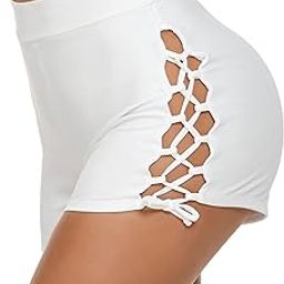 Women's Swim Shorts High Waisted Swimsuit Bottoms Bikini Bathing Suit Board Shorts-image-12