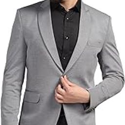 Men Blazer Lycra Fabric Slim Fit Single Breasted Blazer-image-57