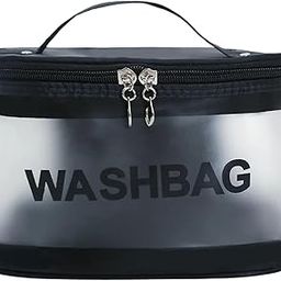 Gowloz Transparent Toiletry Bag in Black – Waterproof Travel Cosmetic Organizer | Durable Makeup, Skincare & Toiletries Storage Pouch with Zipper – Pack of 1-image-74