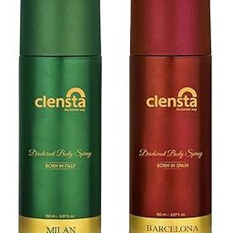 Clensta Deodorant for Men Combo Pack of 2 Body Spray 150ml x 2 | Long Lasting | Gift for Men Boyfriend Husband (Milan, Barcelona)-image-86