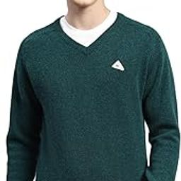 Mens Solid V Neck Full Sleeve Pullover (1240116VN)-image-49