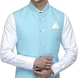 Men's Slim Fit Sleeveless Mandarin Collar Ethnic Bandhgala Waistcoat-image-2