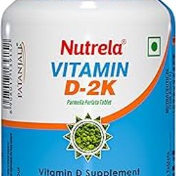 NUTRELA PATANJALI VIT D2K NATURAL TAB- VANILLA, Pack of 60 tabs-12