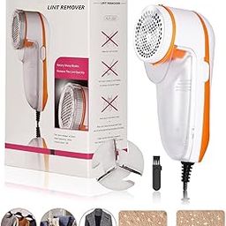Nova Electric Lint Remover with Rotary Sharp Blades, White and Orange, for Clothes, Furniture and Fabrics Nova Lint Remover for Clothes Fabric Cleaner for Woolen Clothes 1 Year Warranty-picture-14