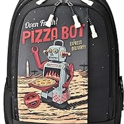 Fiction 2 Backpack 19"/39L Large Water Resistant School Bag/Casual Backpack/Daypack/Kids Bag for Boys/Girls (Black-Mint)-image-33