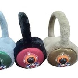 Light-Up Astronaut Ear Muffs, Plush Winter Warmers, 4 Colours Available-image-13