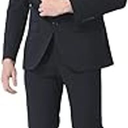Men Navy Blue Suit Set-image-39