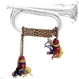Sai Musical Gorgeous Multi-colored Scout/Army Bugle Cord, Traditional Silk-wool Blend, 8-foot Long, Tasselled-image-10