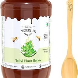 Farm Naturelle-Vana Tulsi Forest Flower Honey|1450gm and a Wooden Spoon| 100% Natural| Ayurved Raw Natural Unprocessed, Unfiltered, Unpasteurized, Lab Tested Honey in Glass Bottle.-image-34