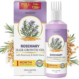Nimson Rosemary Hair Growth Oil for Stronger Hair & Reduced Hair Fall | Enriched with Methi Dana & Bhringraj | 150ml Oil + 30ml Shampoo Free | Suitable for All Hair Types-image-6