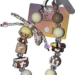 DECOR WHIZ Pompom Lanyards for Women Universal Phone Pearl Lanyard Keychain Mobile Chain Beads with Charms, Phone Pendant Wrist Strap Compatible with Most Cell Phones Mobile Case Purse Key-image-85