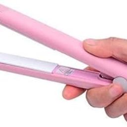 VNZ Mini Professional Temperature Control Flat Iron Hair Straightener Hair Straightener for Women Dryer Hair Straightening Brush and Curler Quick Hair Styler Hair Straightener (Pink)-image-53