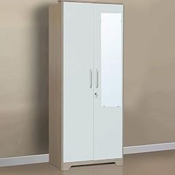 illfordd furniture 2 Door Wardrobe with Mirror and Drawer and Shelves for Bedroom /2 Door Wardrobe for Clothes-22