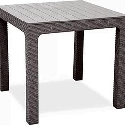 SkyGlamour Supreme Summit Rattan Finish Portable Plastic Dining Table for Home, Office, Garden | Indoor/Outdoor Use | Supreme Table with Detachable Legs Feature(Color: Wenge)-25