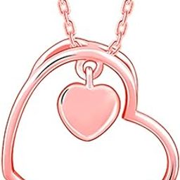 925 Silver Anushka Sharma Rose Gold Heart Necklace| Necklace to Gift Women & Girls | With Certificate of Authenticity and 925 Stamp | 6 Months Warranty*-image-21