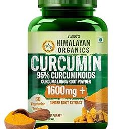 Vlado's Himalayan Organics Curcumin Tablets Supplement (1600mg+ / Serving ) and 95% Curcuminoids with Black Pepper & Piperine | Anti inflammatory Supplement for Men & Women | With Curcuma Longa, Turmeric & Ginger Root extract | 60 Veg Tablets-20